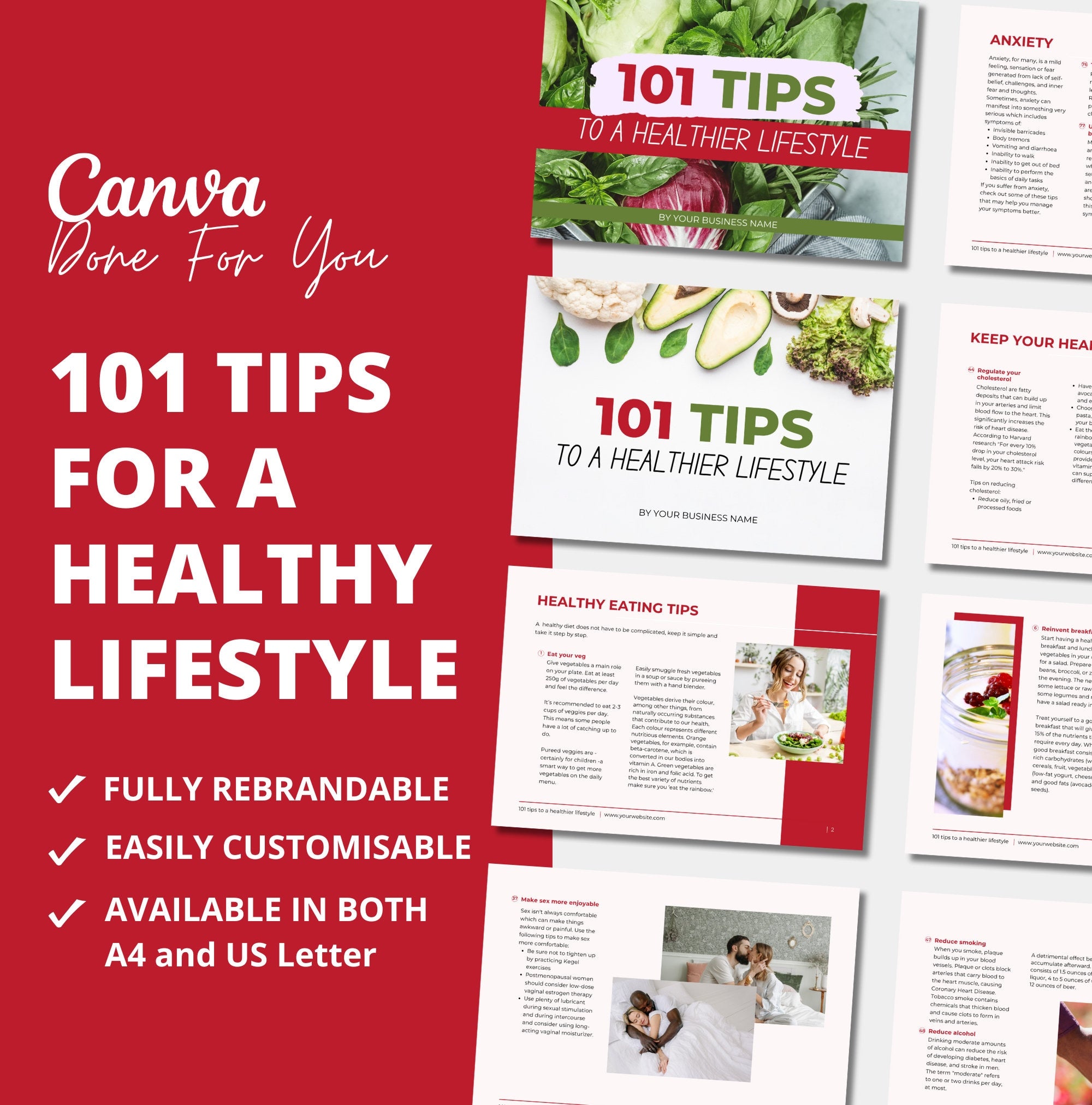 101 tips for a healthy lifestyle, PLR digital product