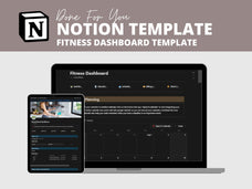 Fitness Dashboard Notion Template, Client Onboarding, Notion Template