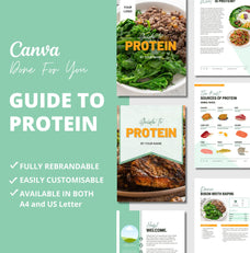 Guide to Protein, PLR Digital Product, Canva eBook Template