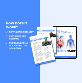 10 Foods for a Healthier Heart, PLR eBook, Canva eBook Template