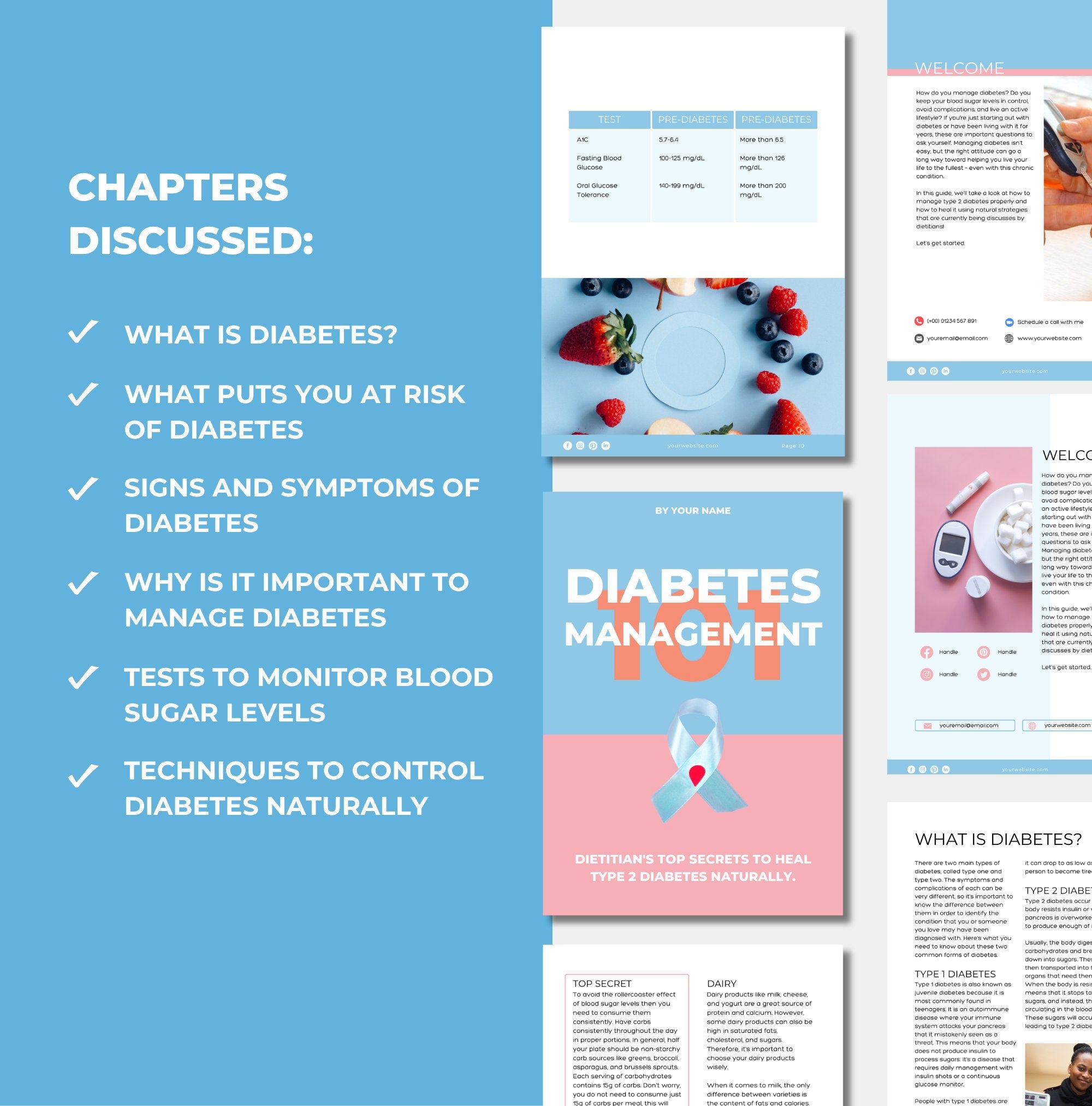 done-for-you chapters included in this canva eBook template, PLR digital product