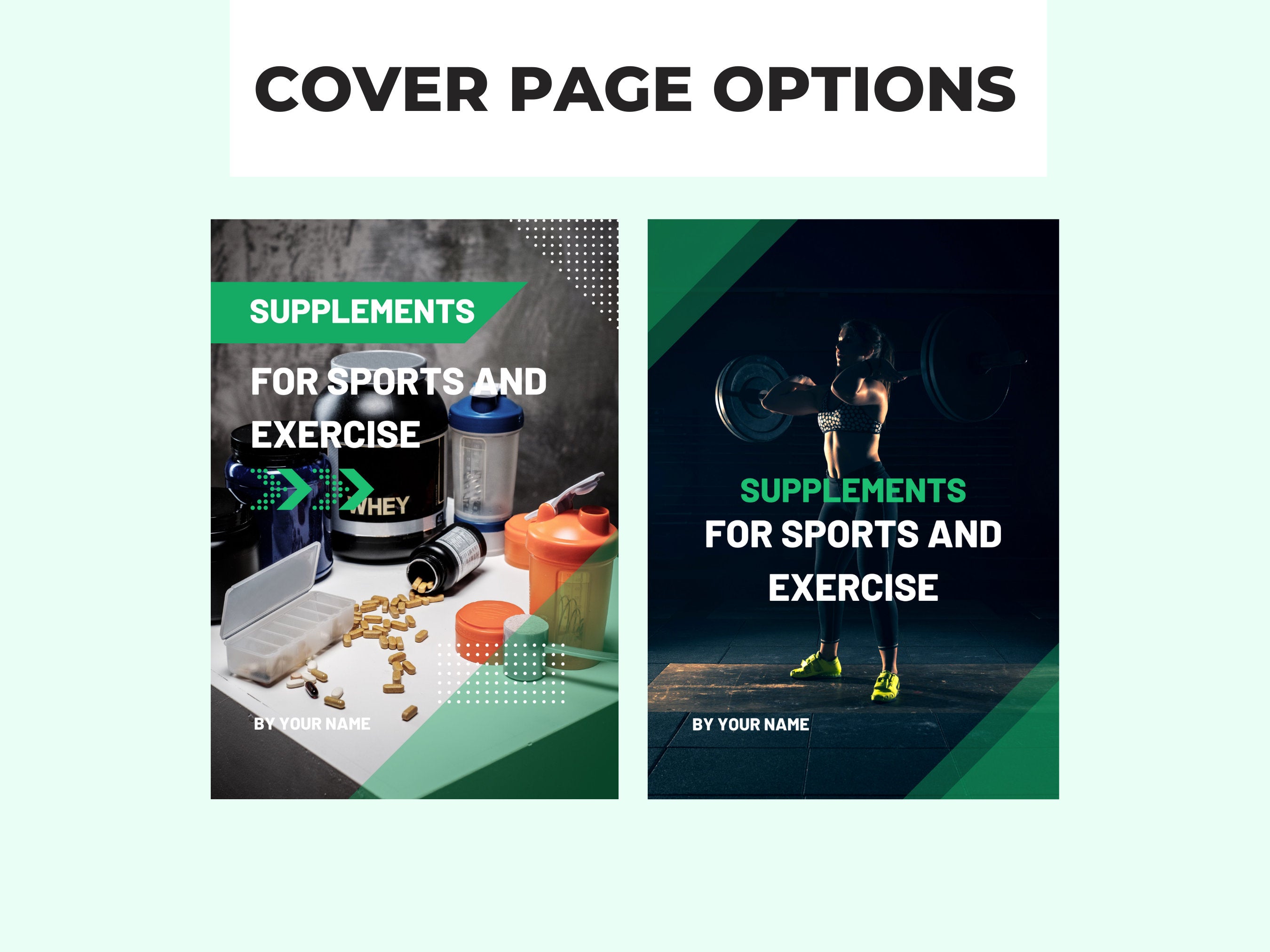front covers for sports supplement PLR product