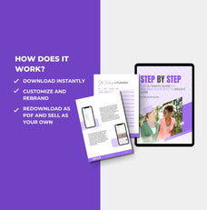 instructions on how to access guide to walking for weight loss, Canva eBook template, PLR digital product