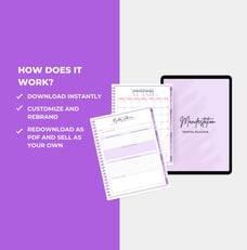 instructions on how to access the manifestation planner template, PLR digital product