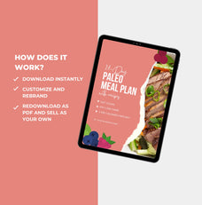 instructions on how to access this paleo meal plan template