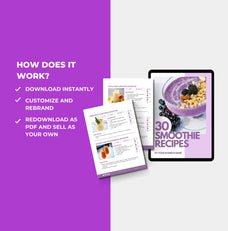 instructions on how to access the smoothie cookbook template