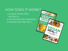 instructions on how to access vegan meal plan template, plr digital product