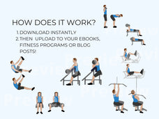 92 Exercise Illustrations in PNG format, Exercise Clipart, Workout Clipart