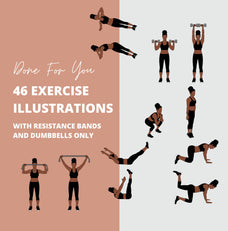 46 Exercise Illustrations in PNG,  Workout clipart, Exercise Clipart