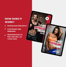 list of instructions on how to access this workout program template, PLR digital product