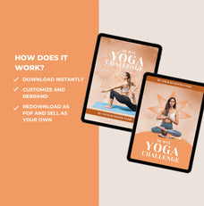 list of instructions on how to access this yoga challenge, PLR digital product