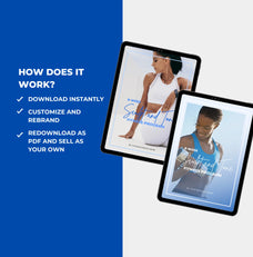 instructions on how to access the canva workout template, plr digital product