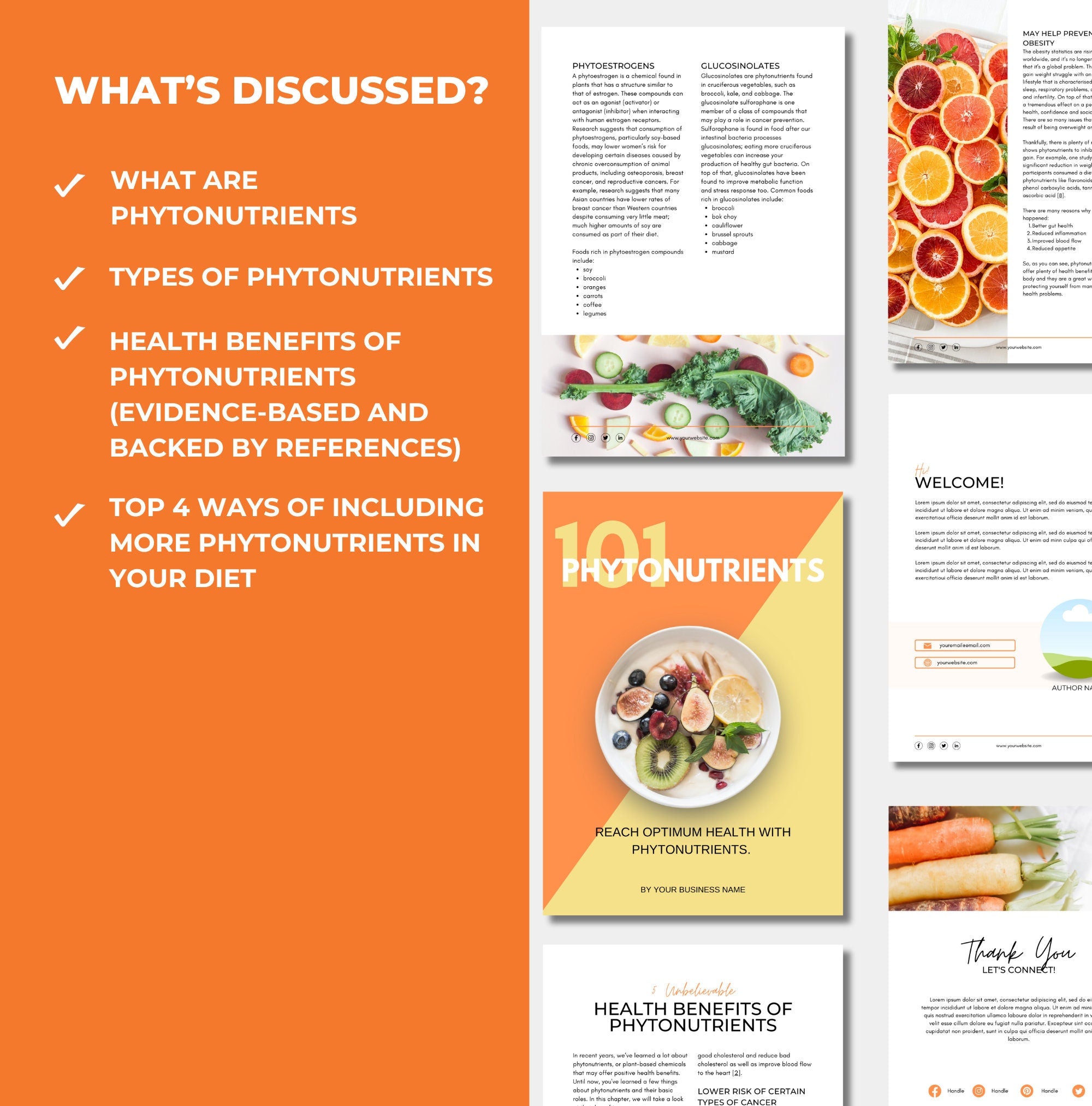 list of chapters included in the phytonutrients guide.5389540252_pm5r, Canva eBook template, PLR digital product