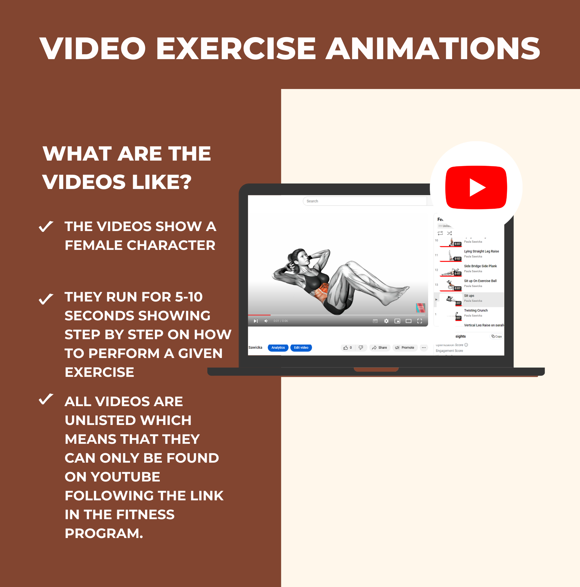 preview of exercise video illustrations included with this Bootylicious Workout Program, PLR Digital Product, Canva eBook Template