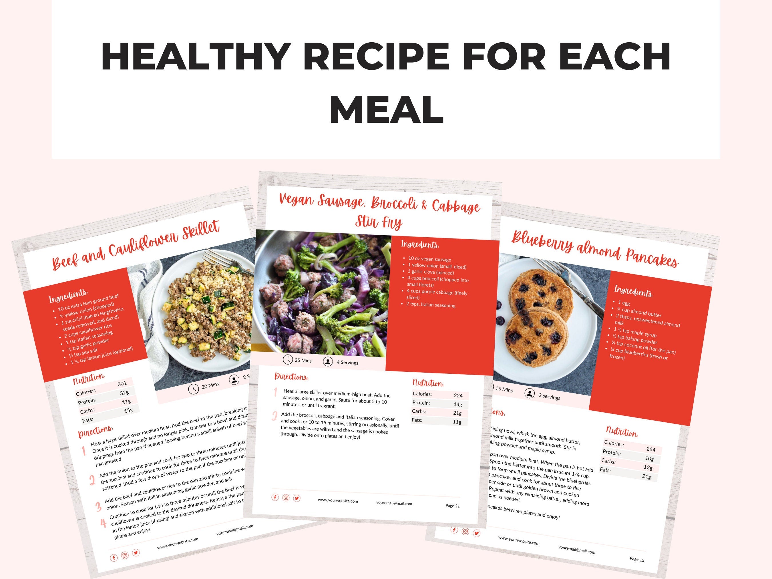 preview of paleo recipes in this PLR digital product