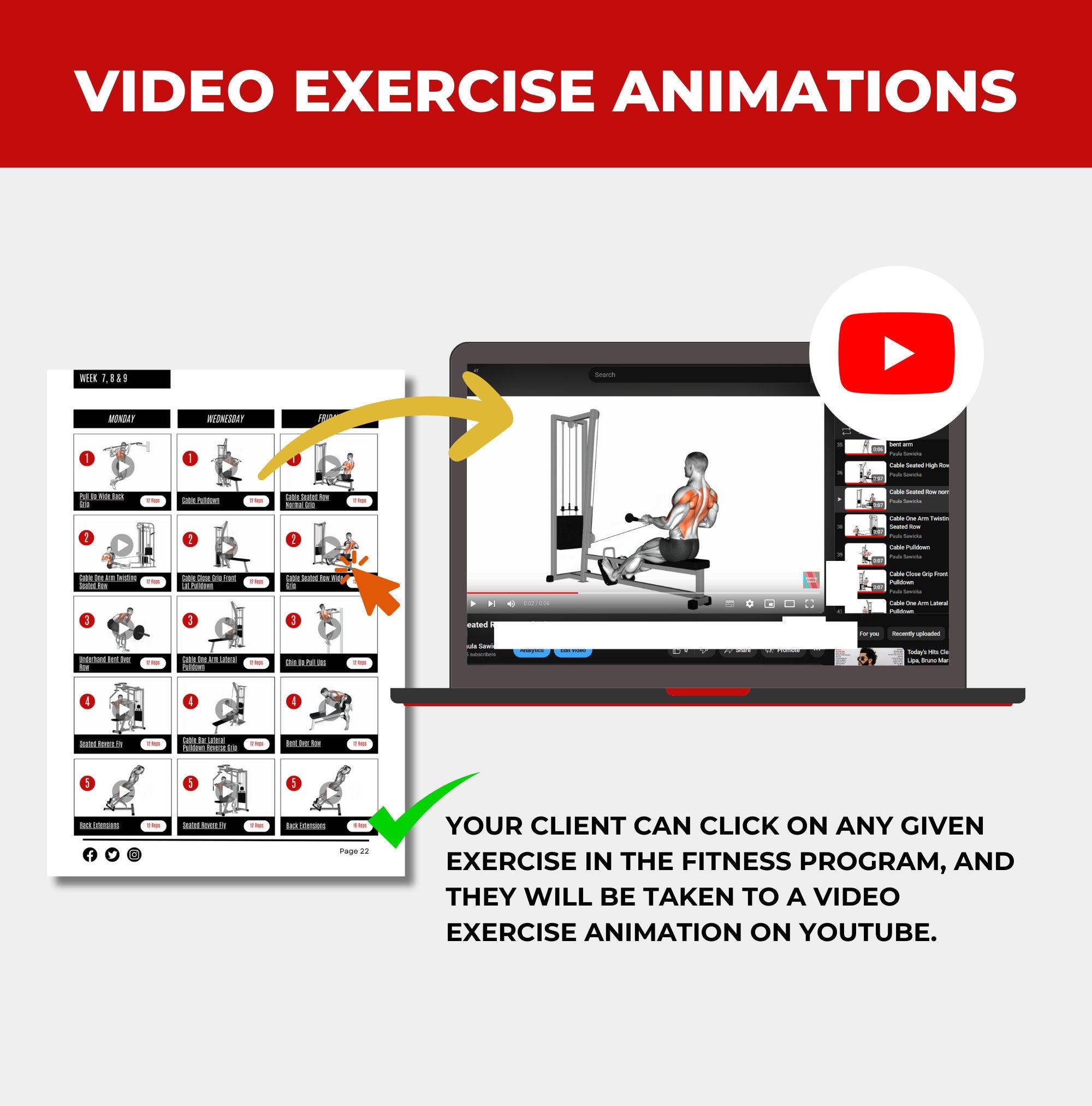 video exercise animations included in this PLR digital product