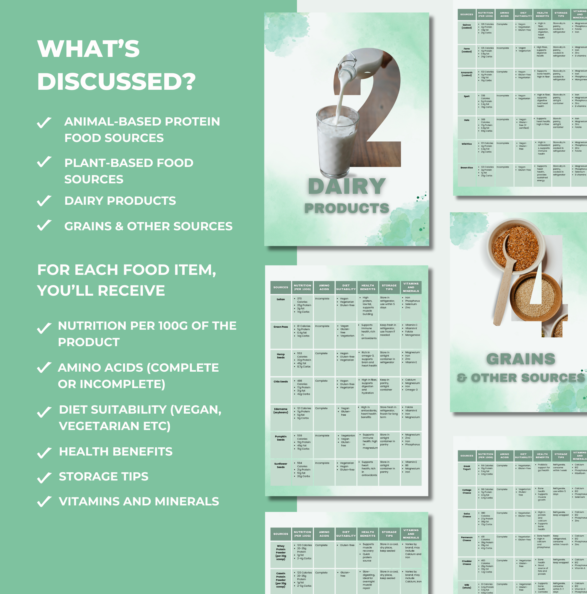 what is inside the High Protein Food List, Canva eBook Template, PLR Digital Product